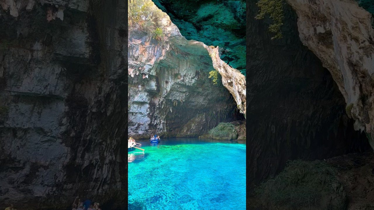 Melissani Cave Lake, Zakynthos  #shorts #greece #travel