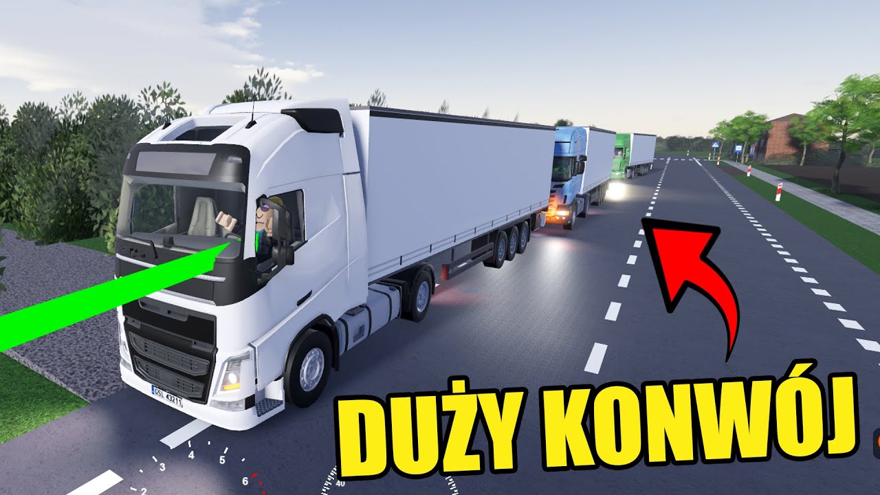 BARDZO ŚMIESZNY KONWÓJ Z WIDZAMI - Hogaty i EKIPA w Roblox - Polish Car Driving #56