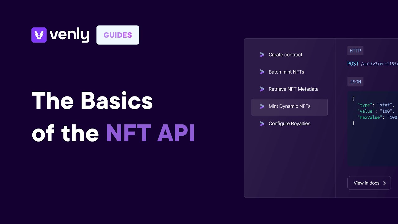 Understanding the Basics of NFT API - Venly