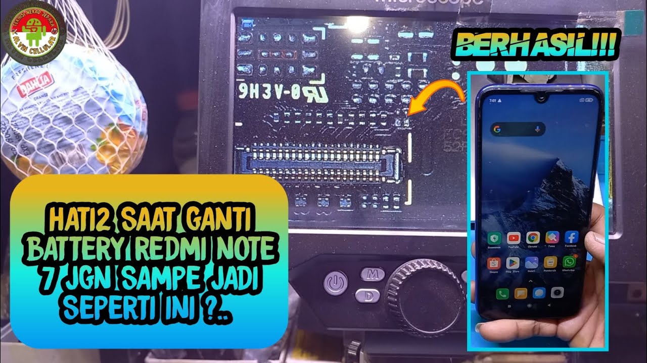 REDMI NOTE 7 TOUCHSCREEN TIDAK BERFUNGSI, GARA2 GANTI BATTERY HATI2 YA‼️