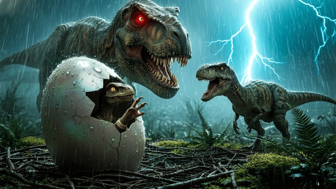 T-Rex Attacks Baby Raptor! Life of Dinosaur: The Raptor's Revenge - Ep 1 | Scar's Birth