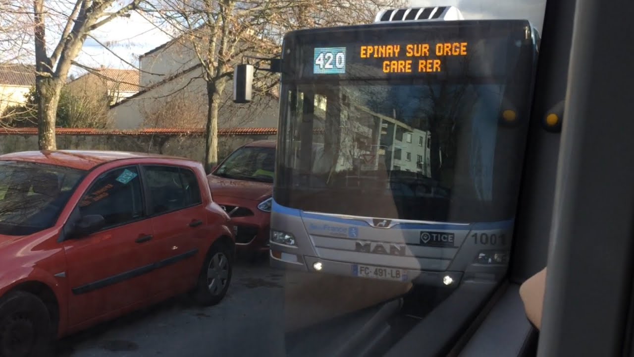 Bus TICE- Ligne 420- Epinay-sur-Orge RER_Viry-Châtillon - Voie de Compiègne - [HD]*