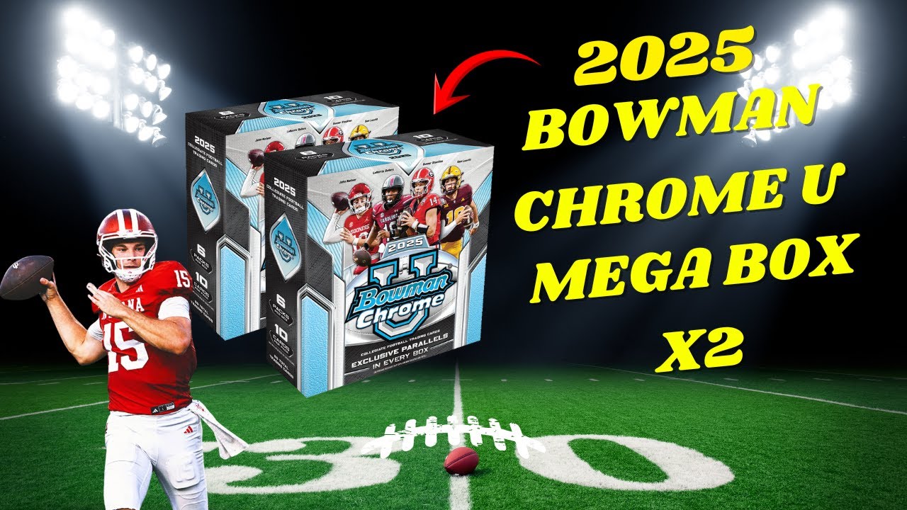 2025 Bowman Chrome University Football Mega box X2!