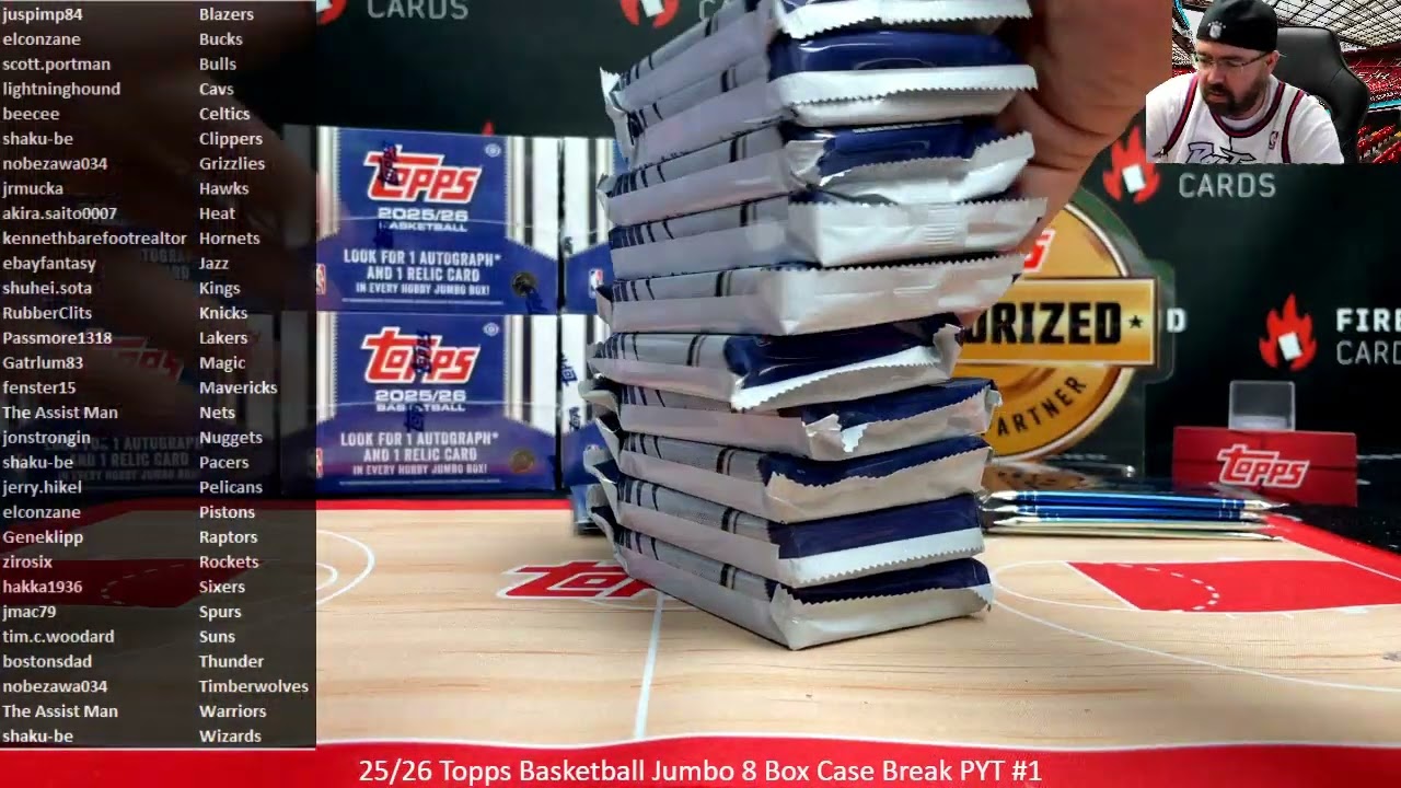 10/23/2025 25/26 Topps Basketball Jumbo 8 Box Case Break PYT #1