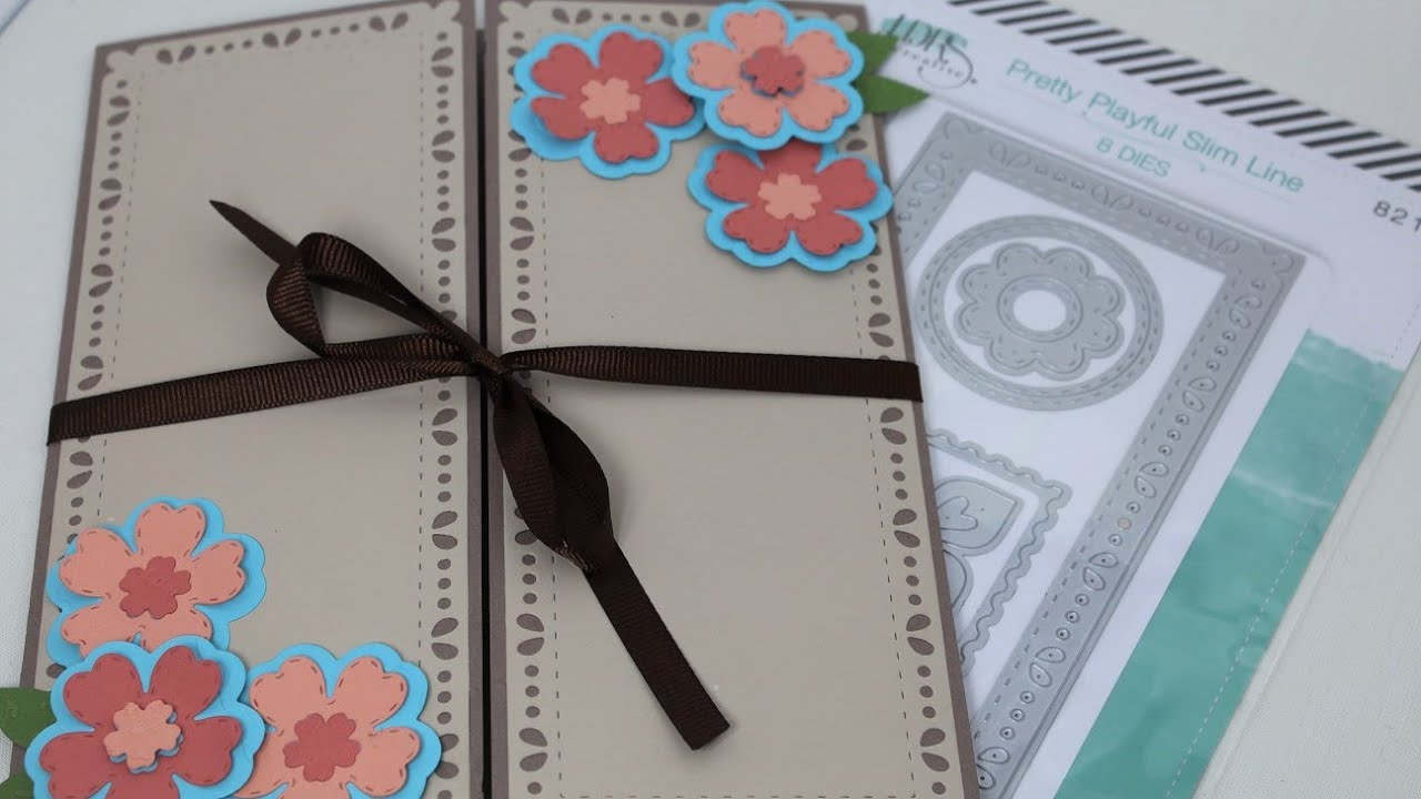 Free Form Friday: How to Make a Slimline Panel Gatefold Card ft. LDRS Pretty Playful Dies! Big Card!