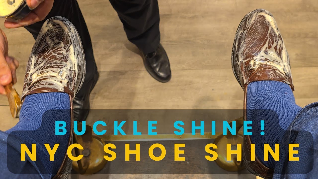 Buckle Shoe Shine at Eddies!  | NYC Shoe Shine