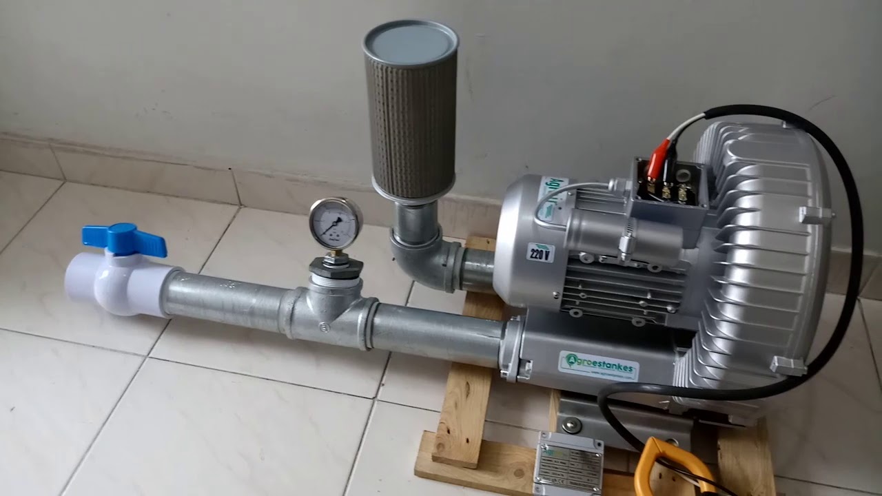 Verifique la instalación de los Blowers para piscicultura