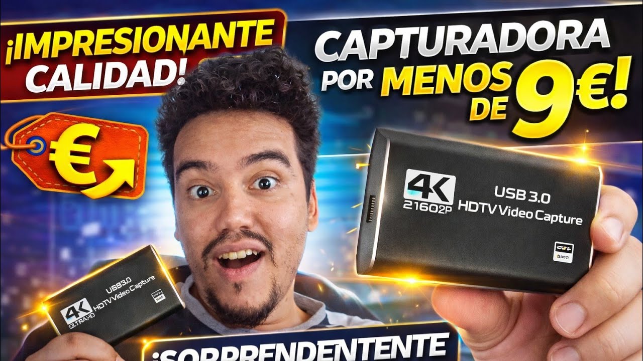 La MEJOR capturadora de video BARATA de TEMU por MENOS de 9€ (2025)