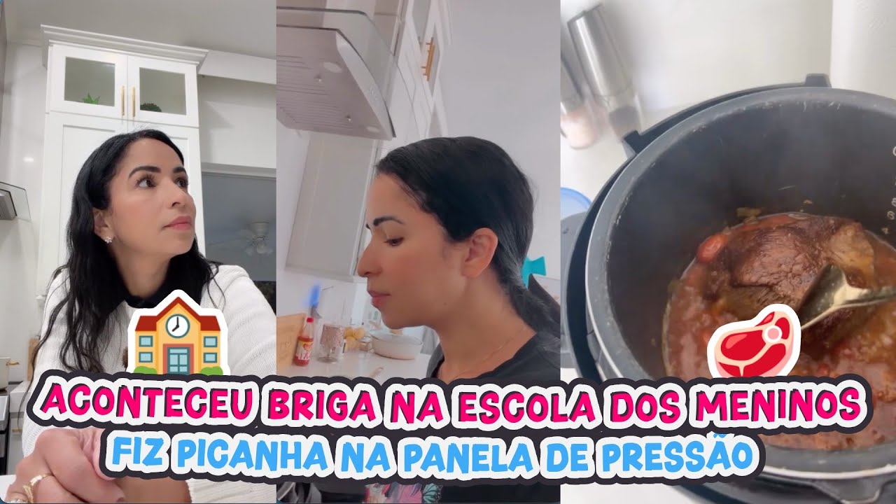 ACONTECEU BRIGA NA ESCOLA DOS MENINOS+FIZ PICANHA NA PANELA DE PRESSÃO!