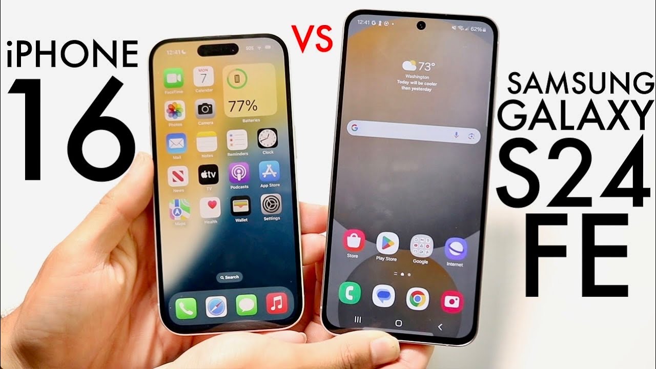 Samsung Galaxy S24 FE Vs iPhone 16! (Comparison) (Review)