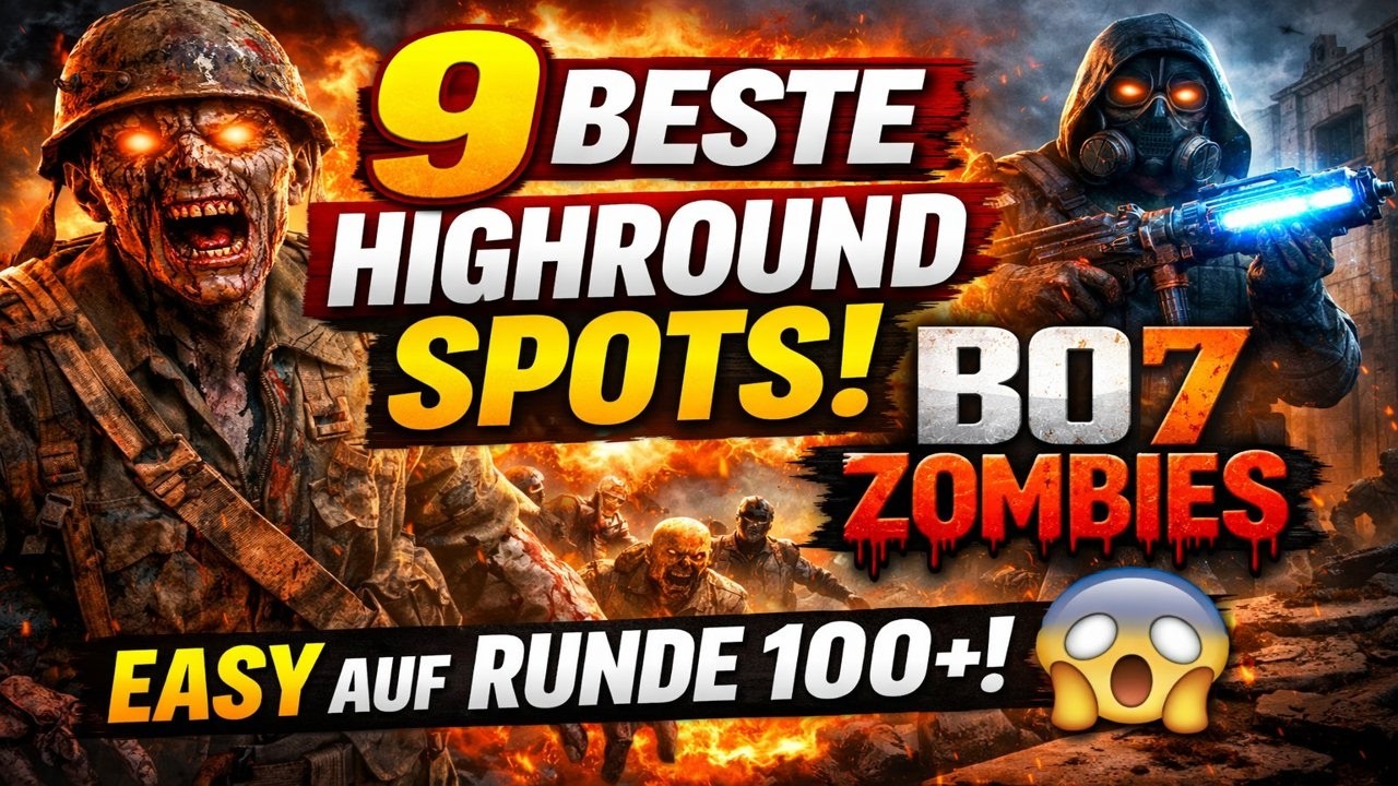 👉 DIE 9 BESTEN HIGHROUND SPOTS in BO7 ZOMBIES 😱 | So kommst du EASY auf Runde 100+