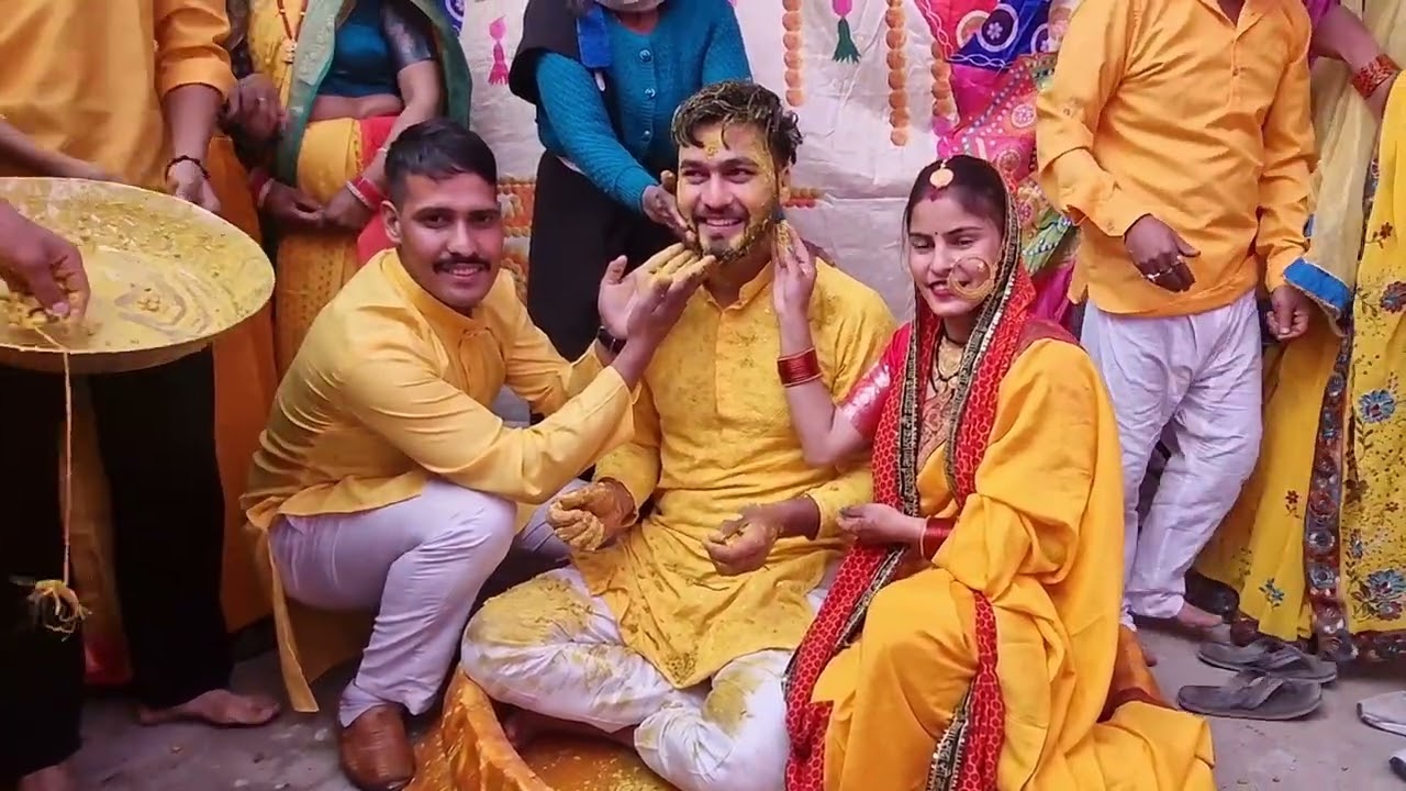 जेठ जी की हल्दी हाथ 💛#phadilifestyle#phadishadi 