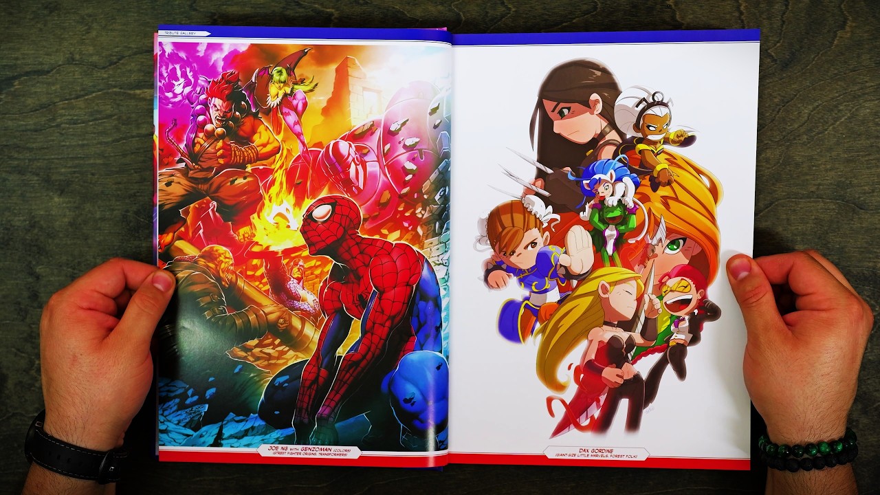 Marvel VS Capcom Ultimate Complete Works - Artbook ASMR - Flip Through, Relaxing, Page Turning