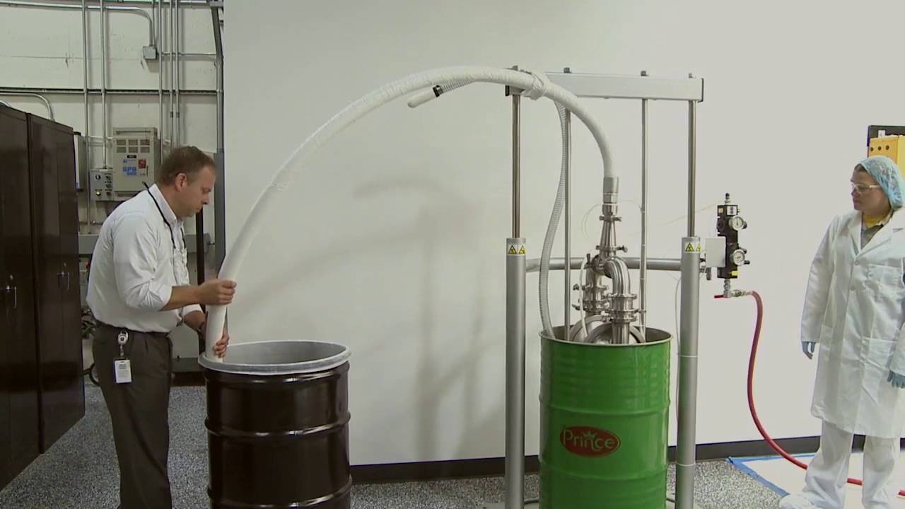 SaniForce 3150 Drum Unloader Sesame Paste Evacuation Demo
