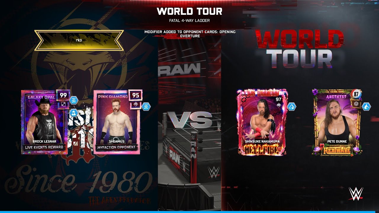 Brock Lesnar Vs Sheamus Vs Shinsuke Nakamura & Pete Dunne Fatal 4-Way Ladder Macth WWE 2K25 