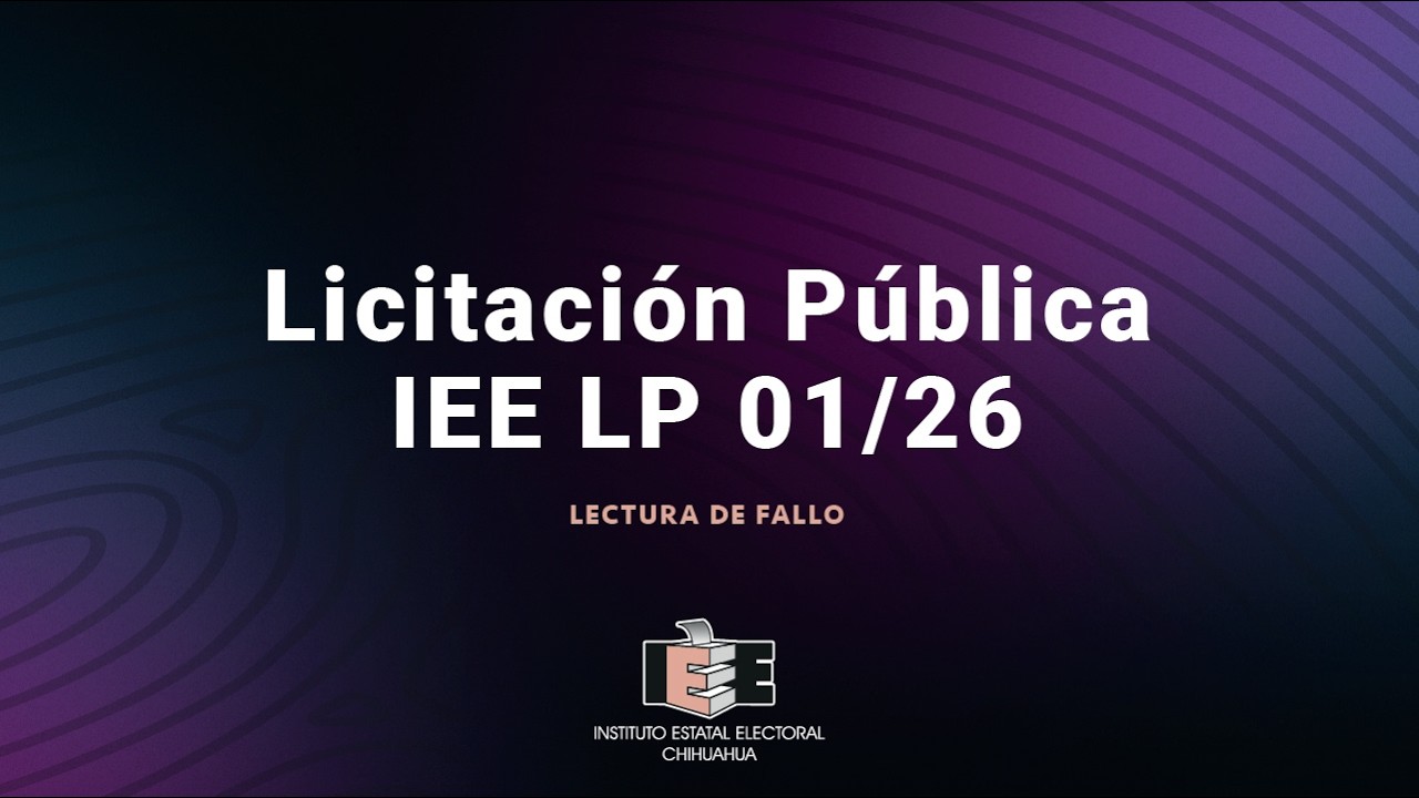 Licitación No. IEE-LP-01/26 — Lectura del Fallo