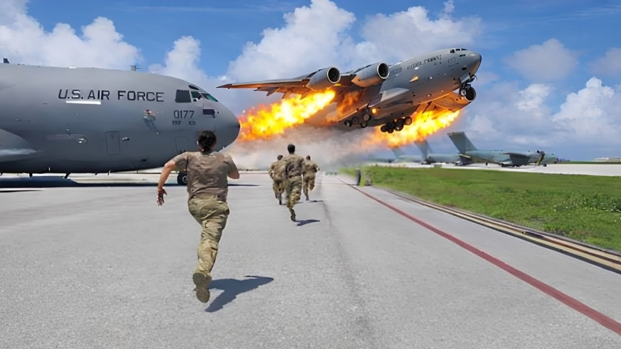 High Alert! C-17 Globemaster Planes Rush to Pick Up Thousands of US Troops at Military Base