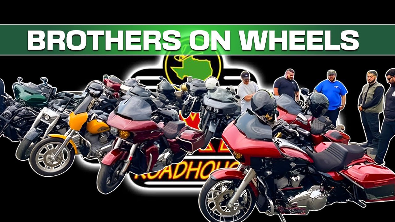 Group ride to Texas Roadhouse /  Motorcycles beers and friends