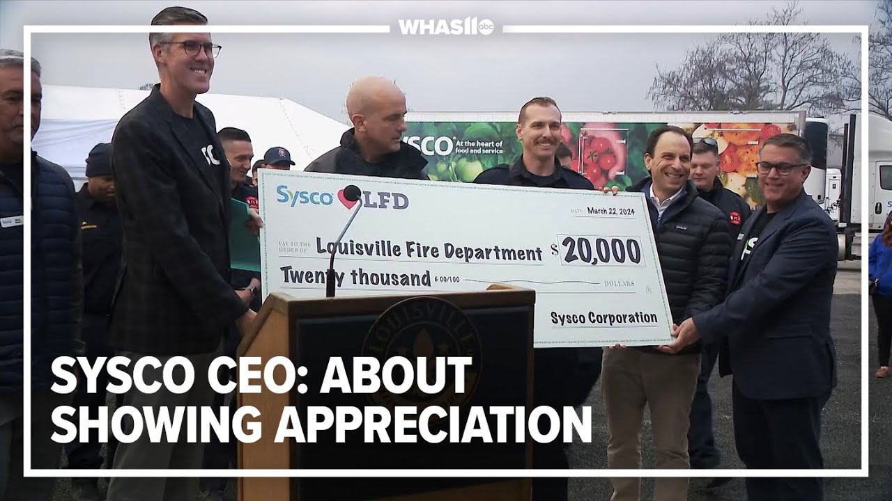 Sysco donates food, money to Louisville Fire 3 weeks after heroic rescue