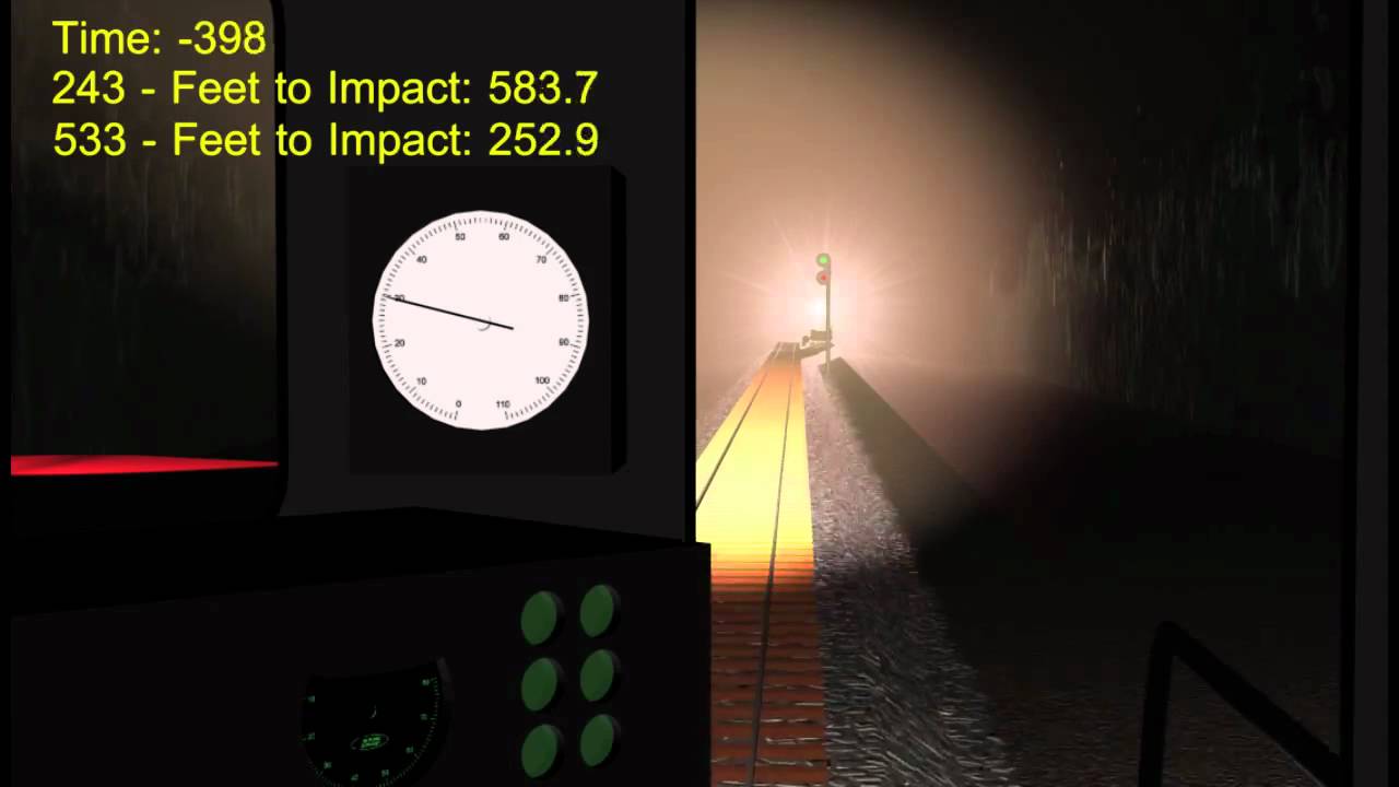 Accident Reconstruction Animation of Nighttime Train Collision