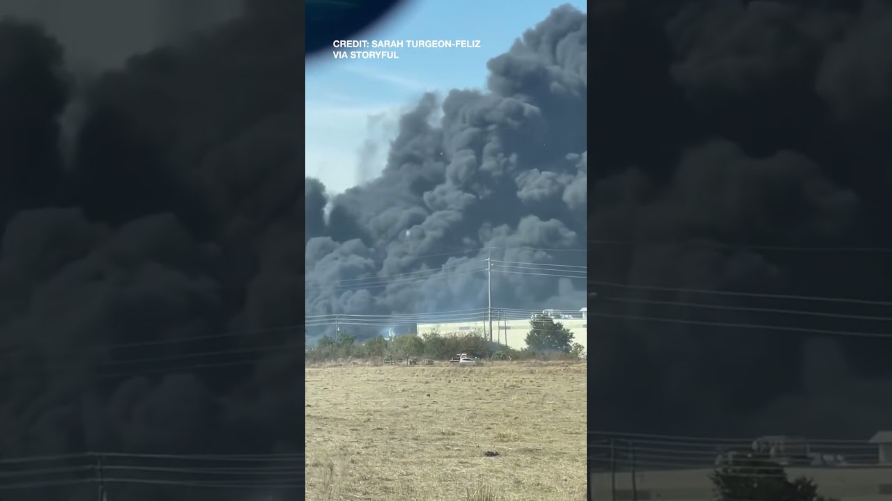 Dark Cloud of Smoke Billows After Florida Brush Fire Spreads to Plant Nursery