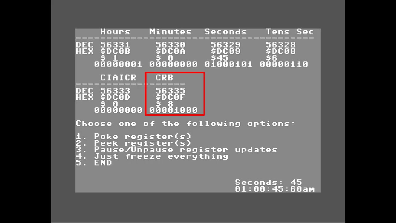 Commodore 64 TOD Time Of Day Clock