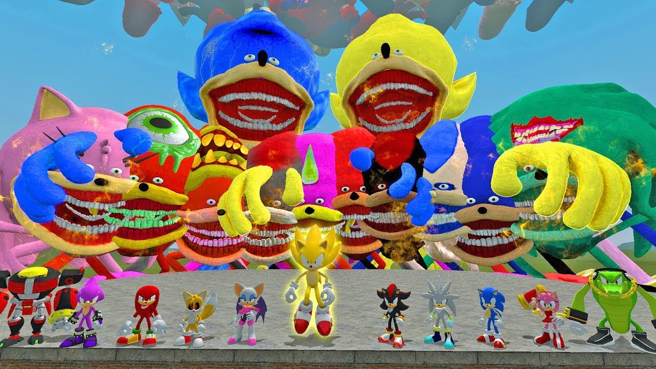Shin Sonic All-Out War in Garry’s Mod – Who Is the Final Boss?