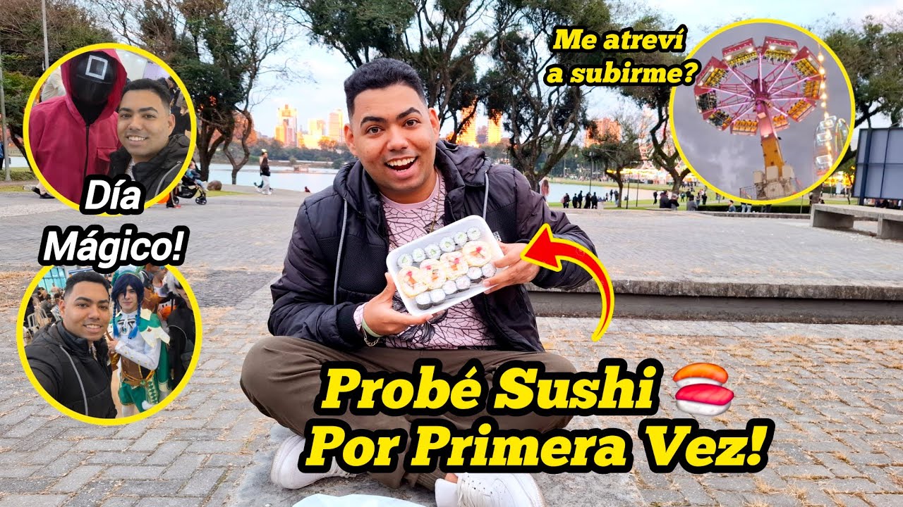 Un Poquito de JAPÓN en CURITIBA BRASIL 🇧🇷Probé el SUSHI Por Primera Vez😳 Visitamos el Parque Barigui