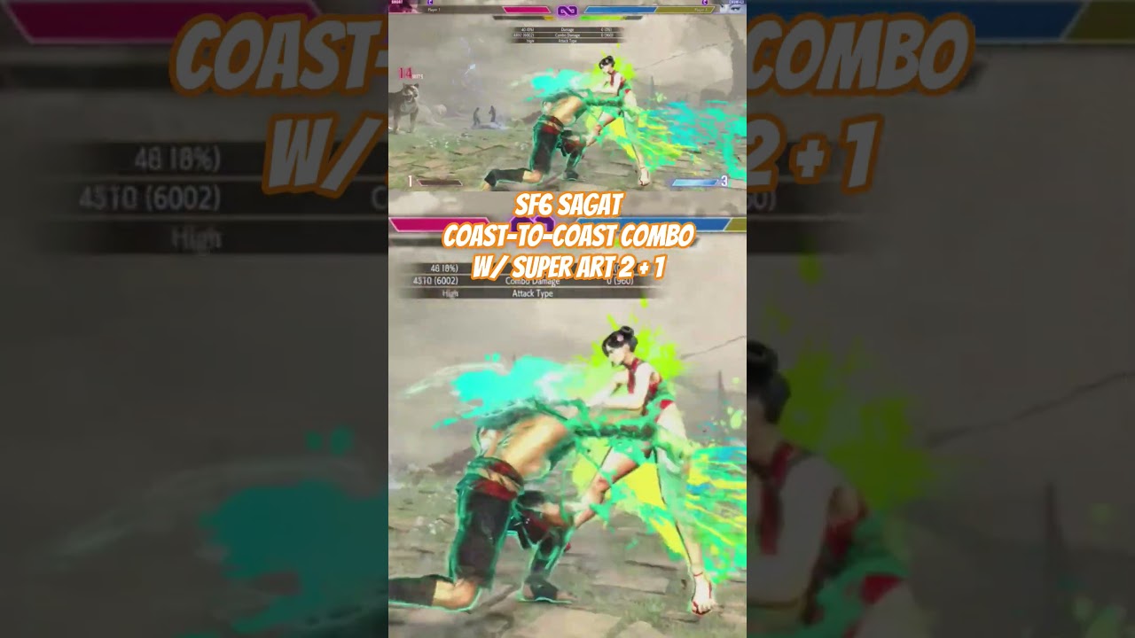 #SF6 #SAGAT Optimal Punish Combo w/ SA 2+1 #StreetFighter6 #SF6Sagat #SF6_Sagat #FGC #PS5Games