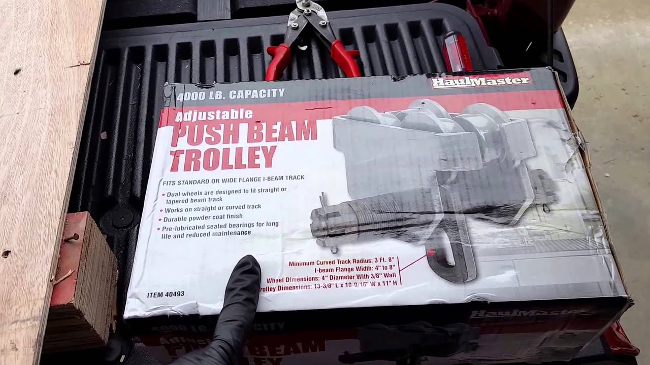Harbor Freight Crane, trolley and hoist unboxing and assembly