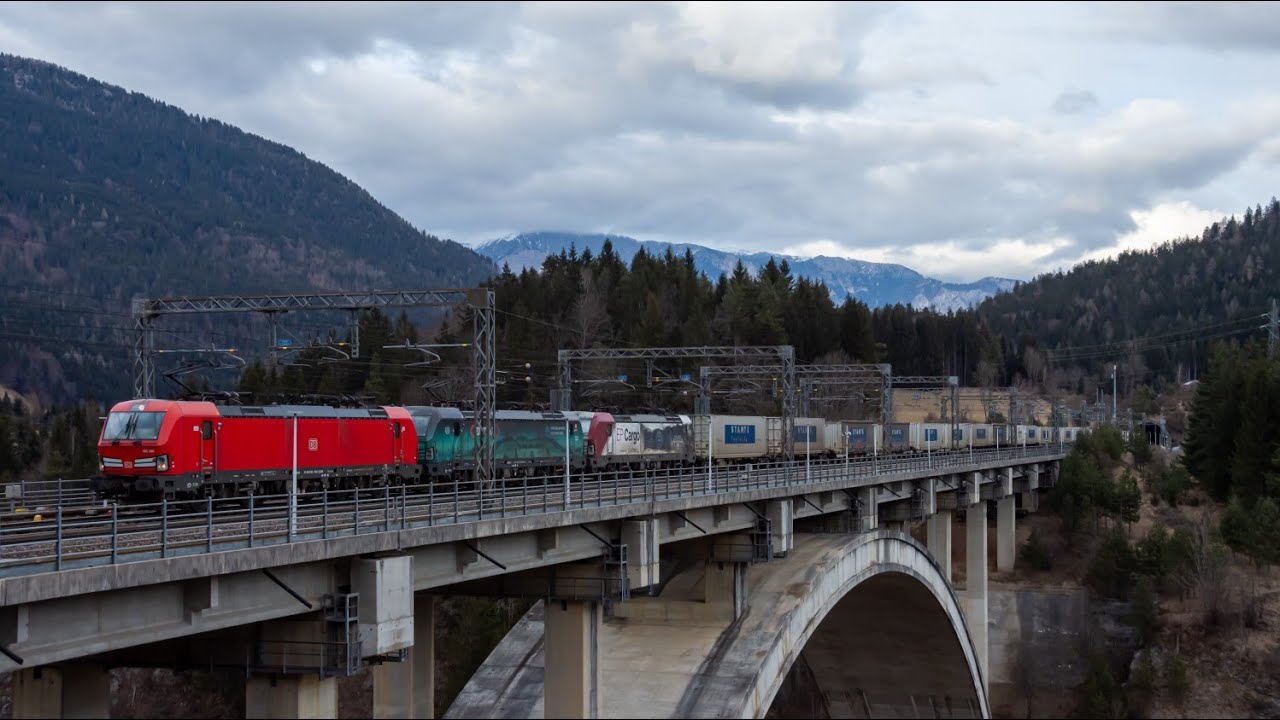 TRENI MERCI TRA ITALIA E AUSTRIA: STAZIONE DI TARVISIO BOSCOVERDE parte 14