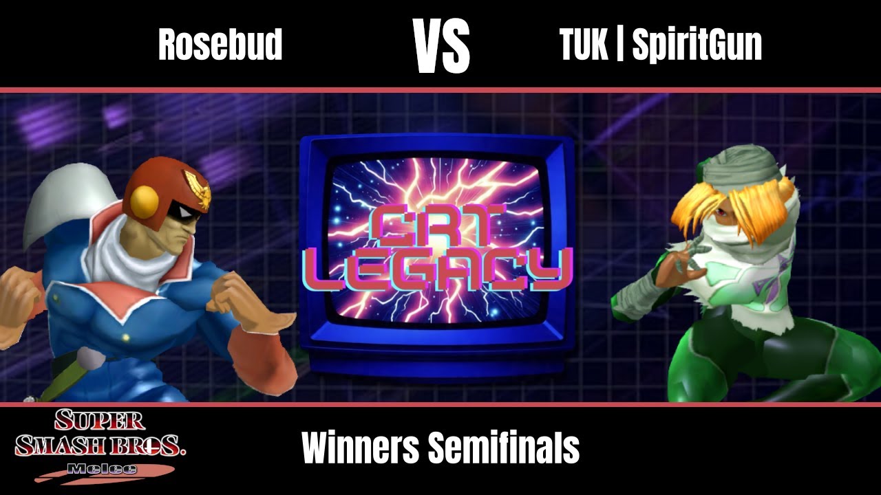 Rosebud (Captain Falcon) vs TUK | SpiritGun (Sheik) - Melee Winners Semifinals - CRT Legacy #18