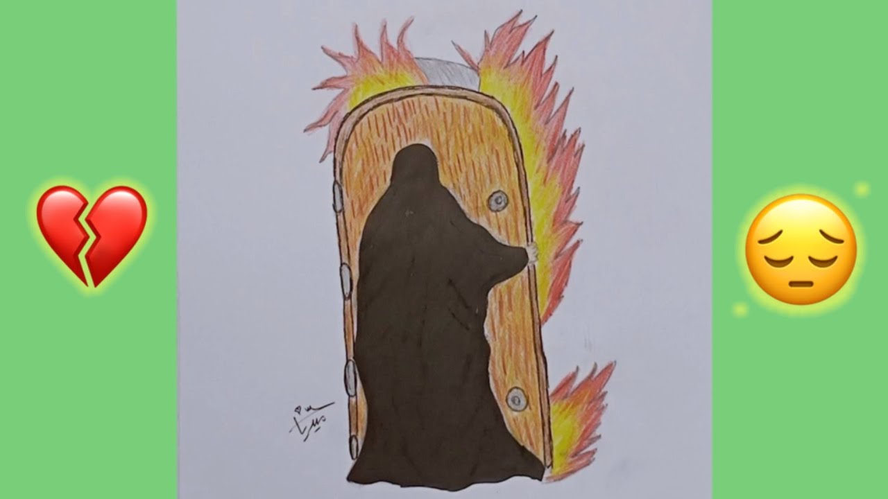 رسمة عن السيدة فاطمة الزهراء عليها السلام 😔💔