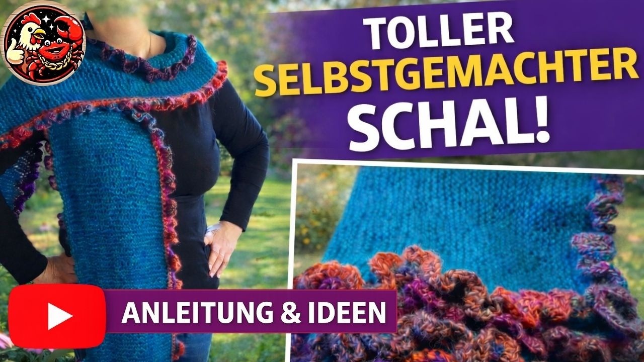 Schal stricken & Rüschen häkeln: Die perfekte Kombination (DIY Anleitung)
