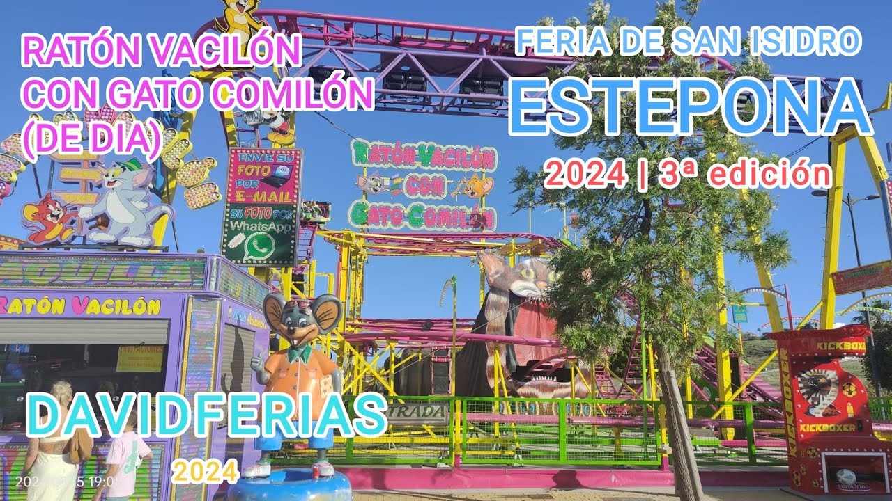 Ratón Vacilón Con Gato Comilón (de día) - Feria de San Isidro Estepona 2024 |🎡| DavidFerias |🎡|