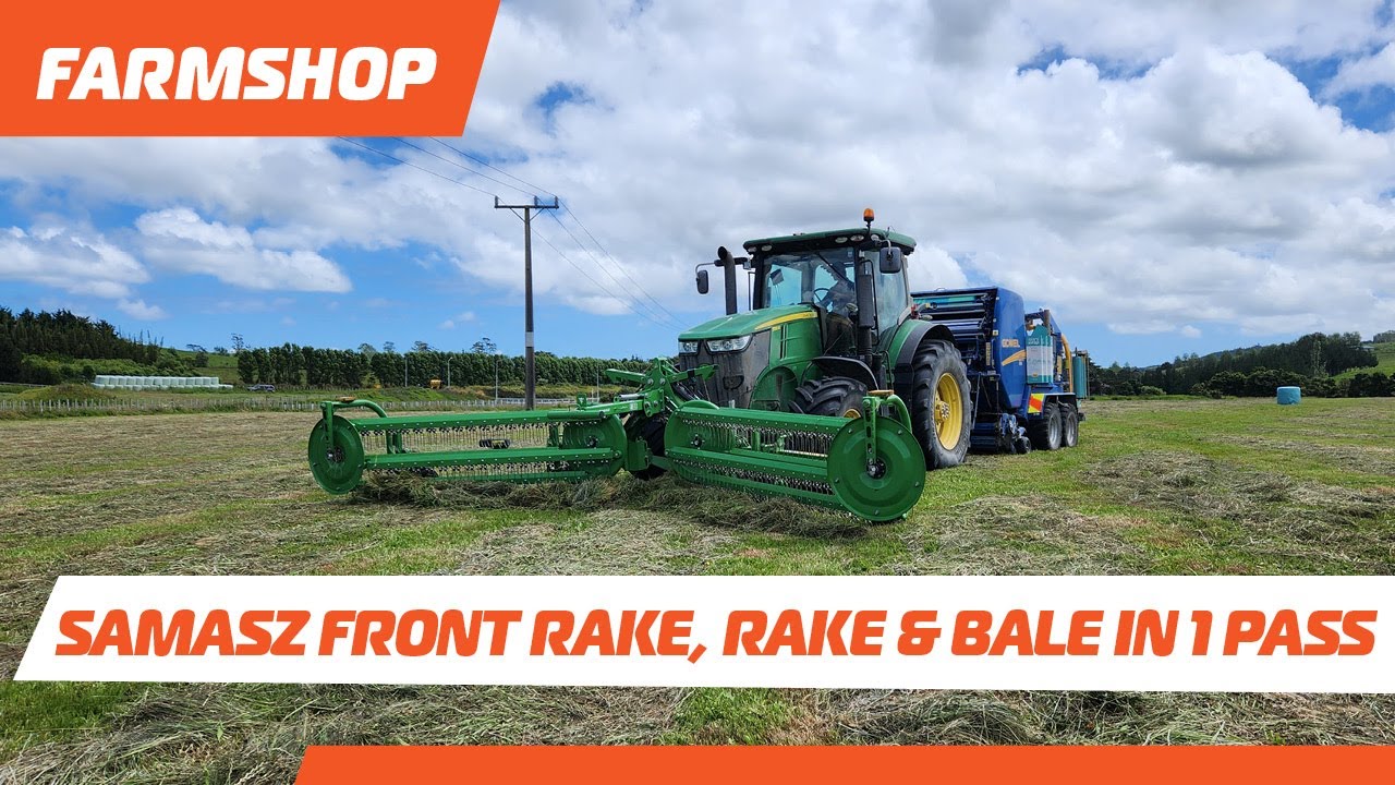 SaMASZ Front Rake - great for hay or silage, rake and bale in one pass