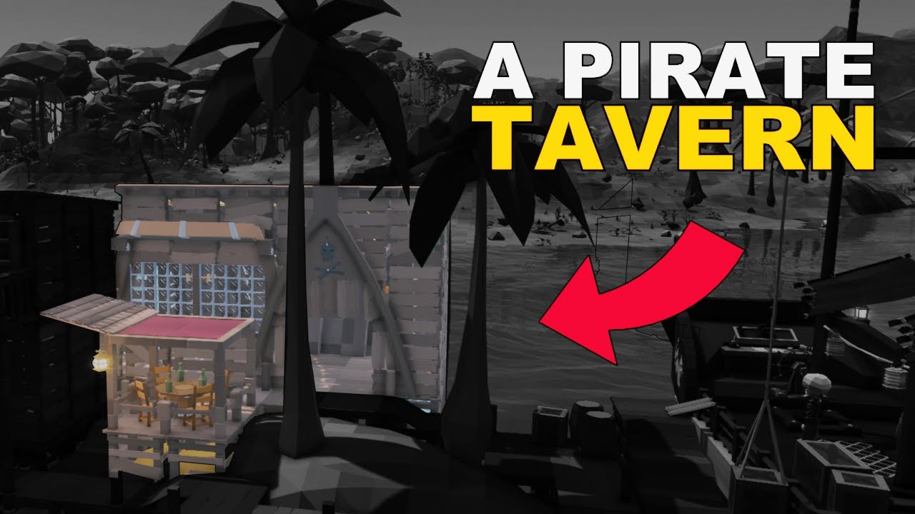 Building a Pirate Tavern out of ship pieces in Ylands