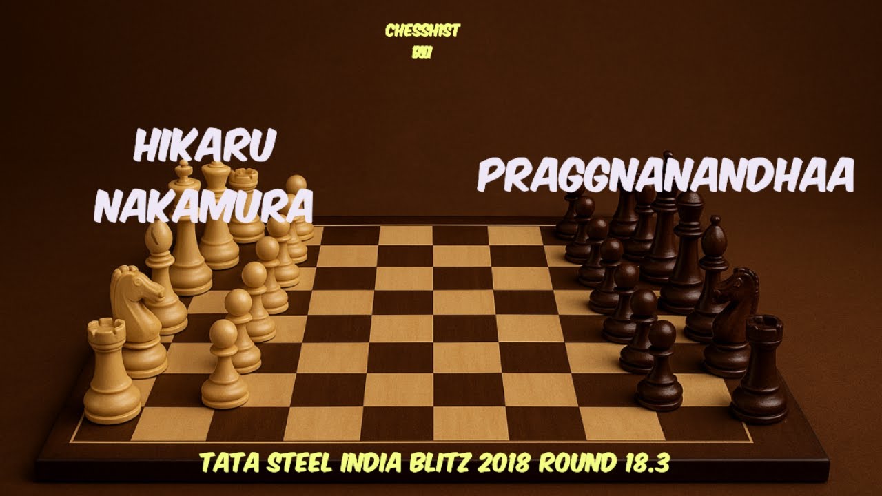 Hikaru Nakamura vs Praggnanandhaa (Tata Steel India Blitz 2018, Round 8.3) #chess
