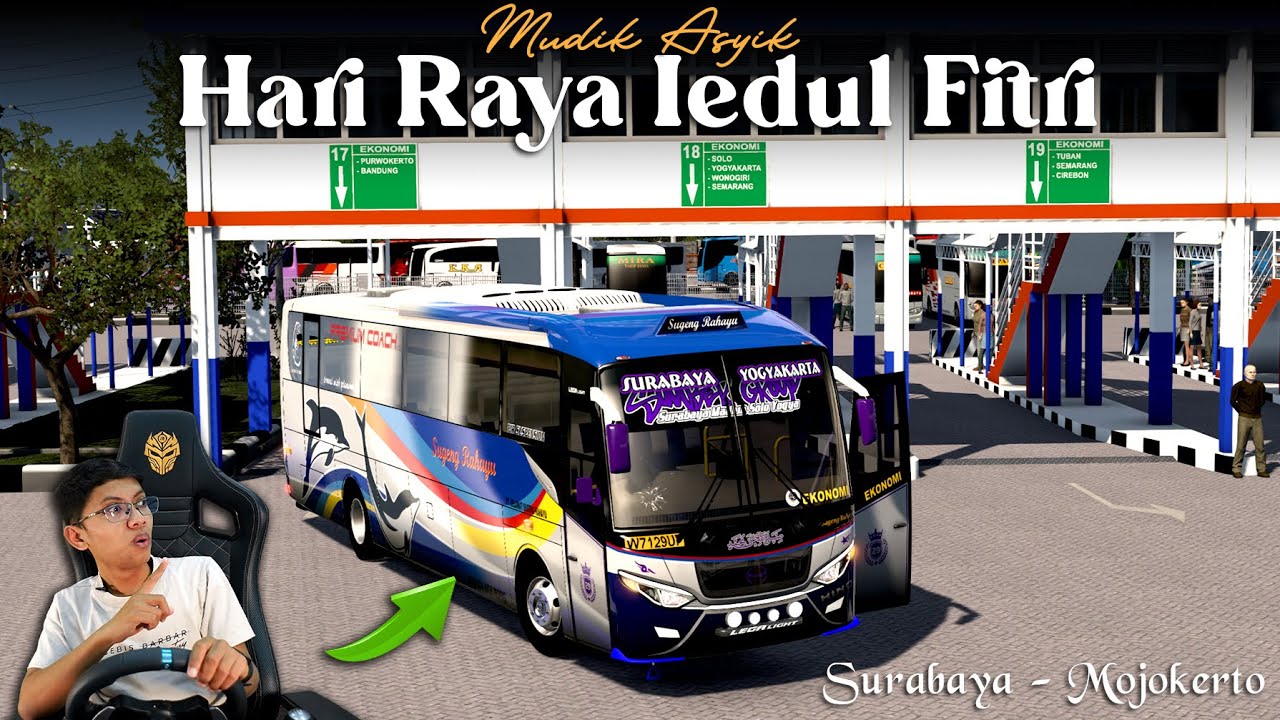 mudik dihari raya idul fitri dengan bus sugeng rahayu peluru malam