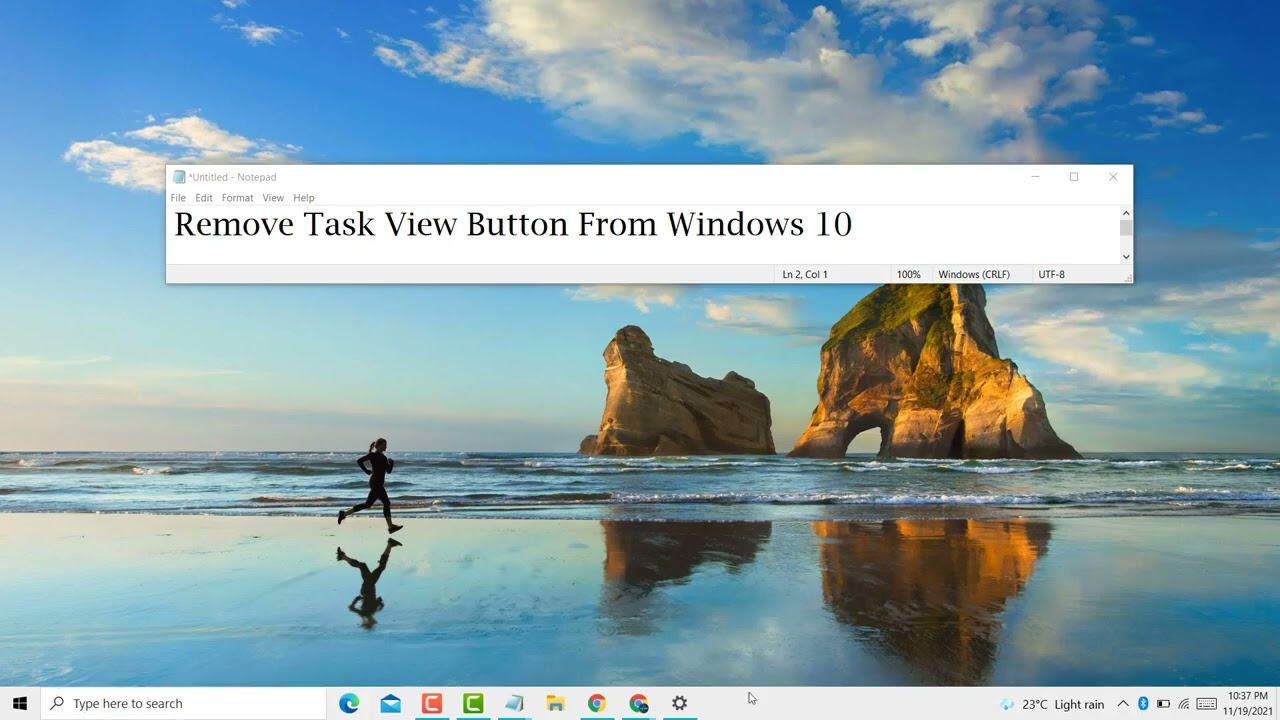 How to remove Task View button from Windows 10/11 Taskbar