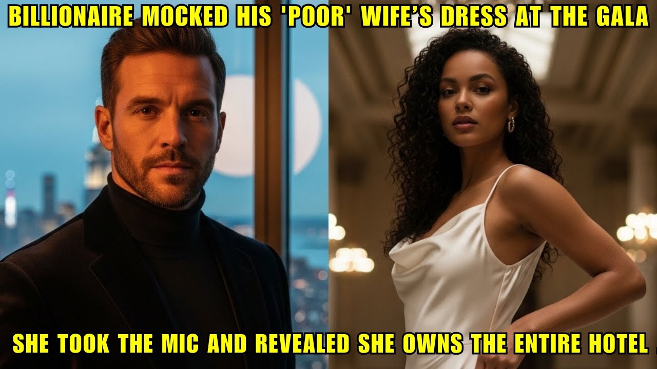 Billionaire Mocked His 'Poor' Wife’s Dress At The Gala—She Took The Mic And Revealed She......