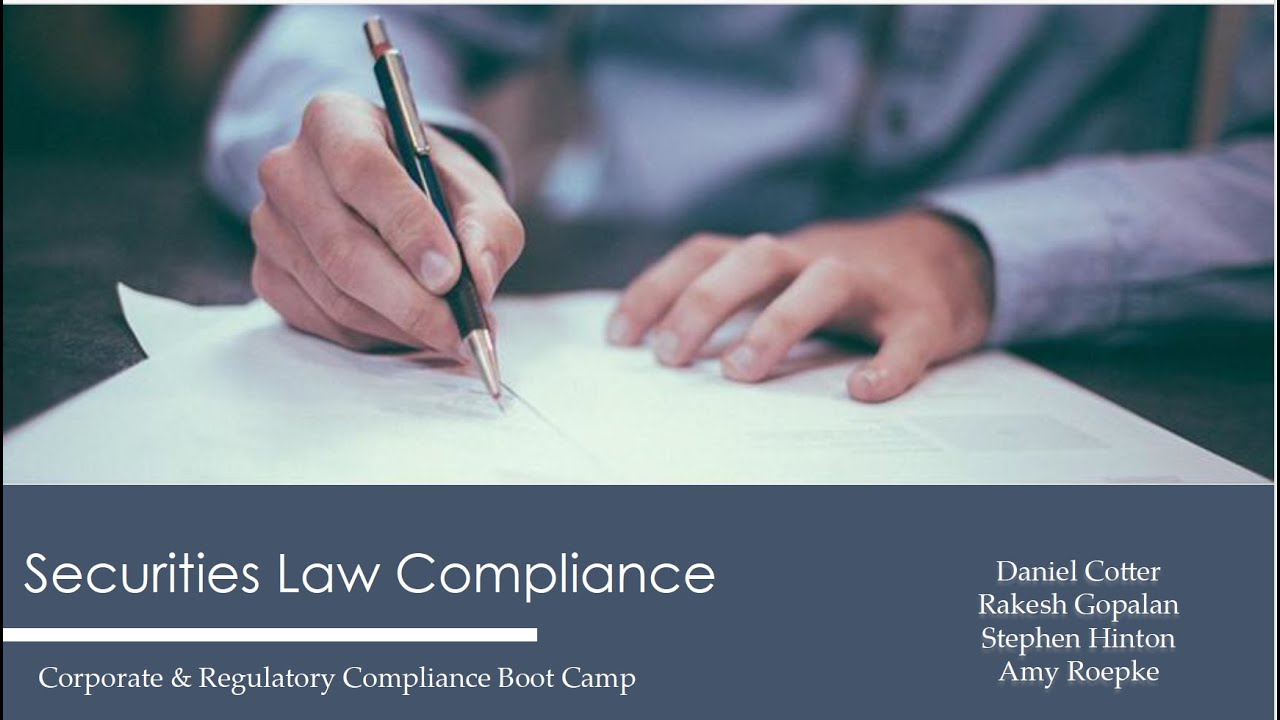 Securities Law Compliance