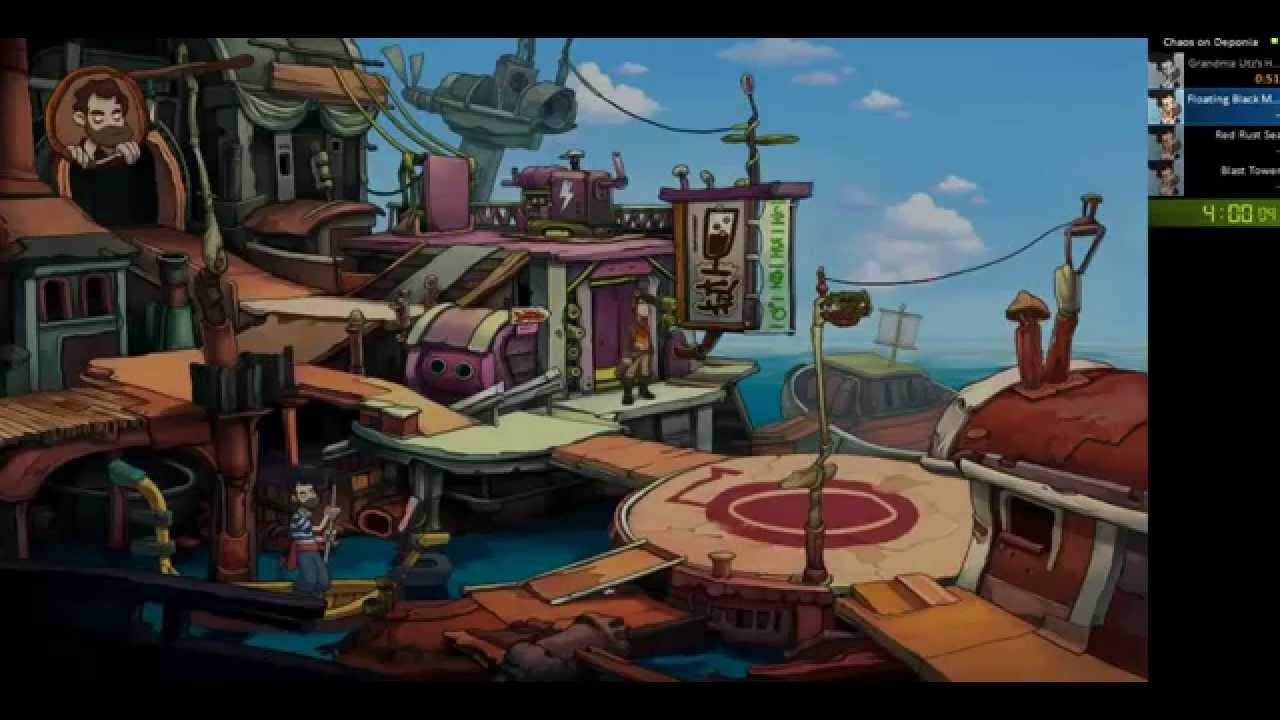 Chaos on Deponia Any% speedrun in 29:27