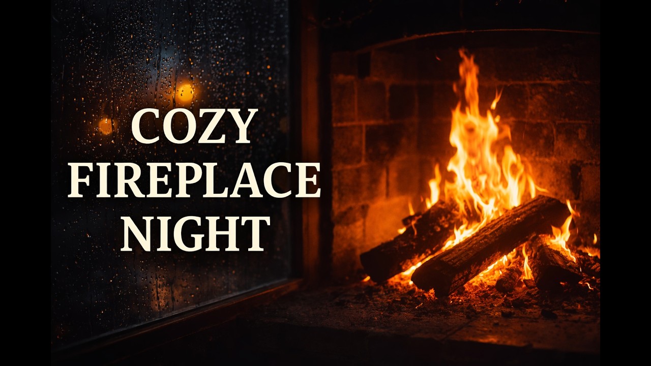 Siempre en Calma Fireplace 🔥 | Cozy Fire & Rain for Deep Relaxation (8 Hours)