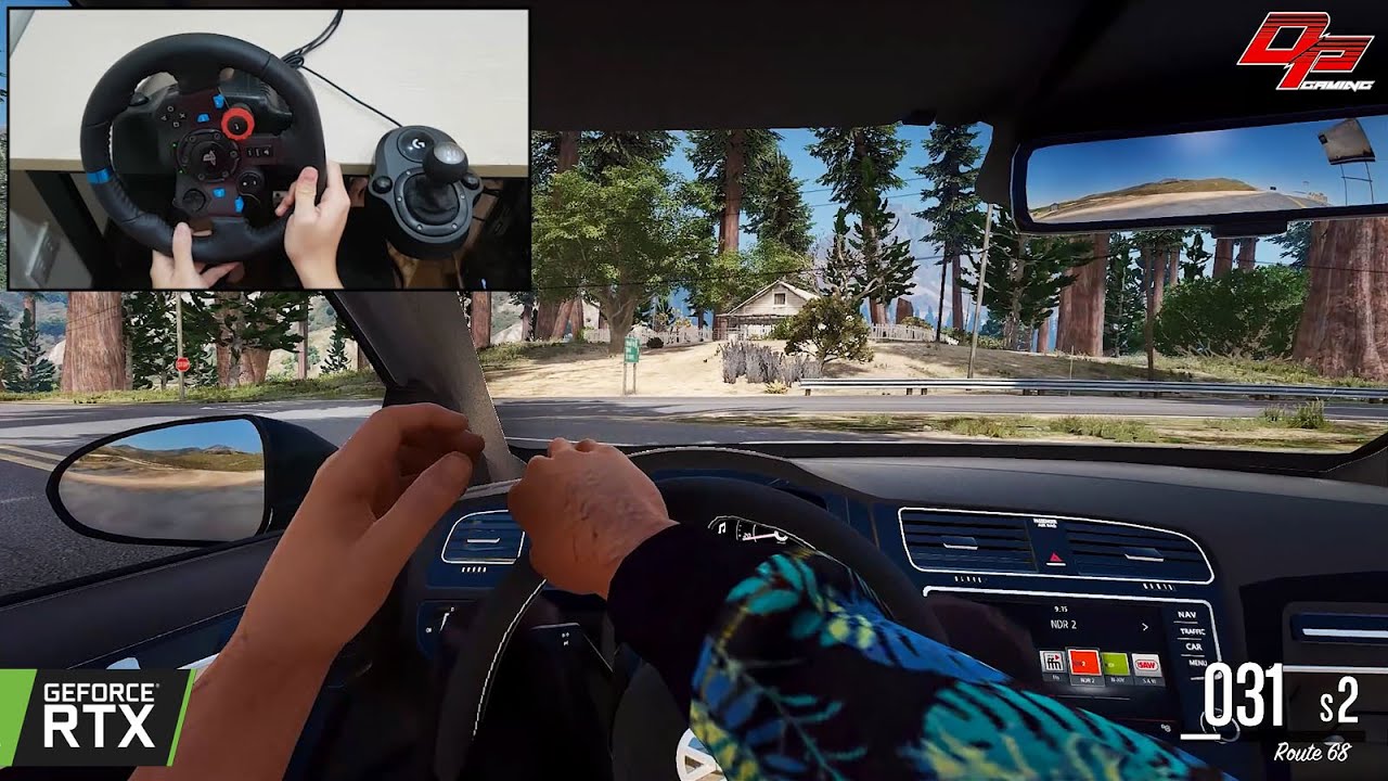 Volkswagen Golf 7.5R - GTA 5 Gameplay with Steering Wheel