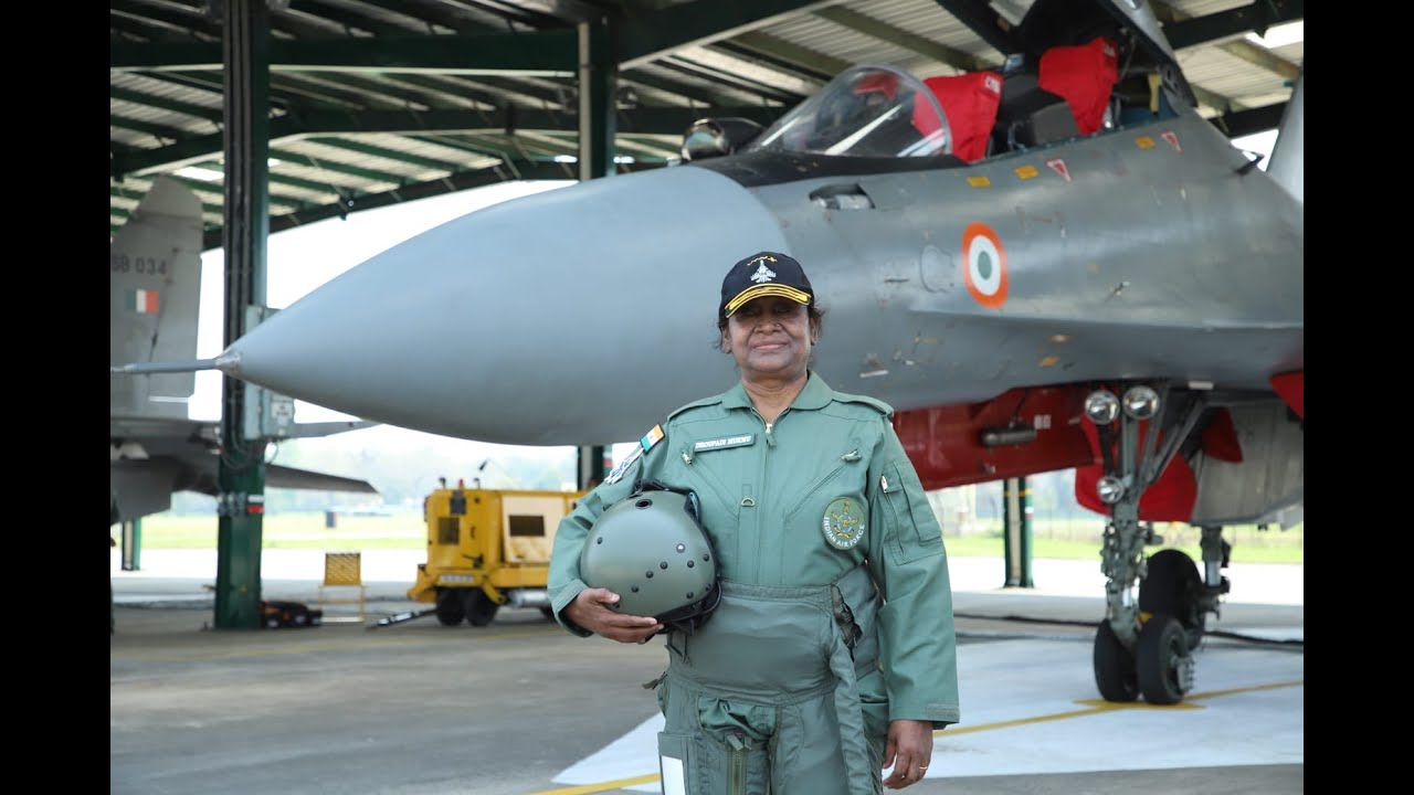 The president of India takes a sortie on Sukhoi 30 MKI at Tezpur Air Force Station #indianairforce