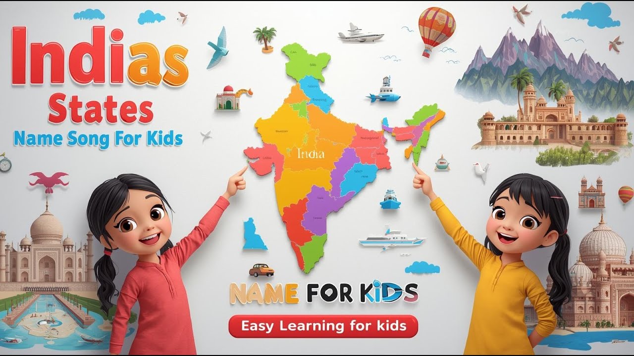 LEARN STATE NAME’S OF INDIA RHYMES FOR KIDS