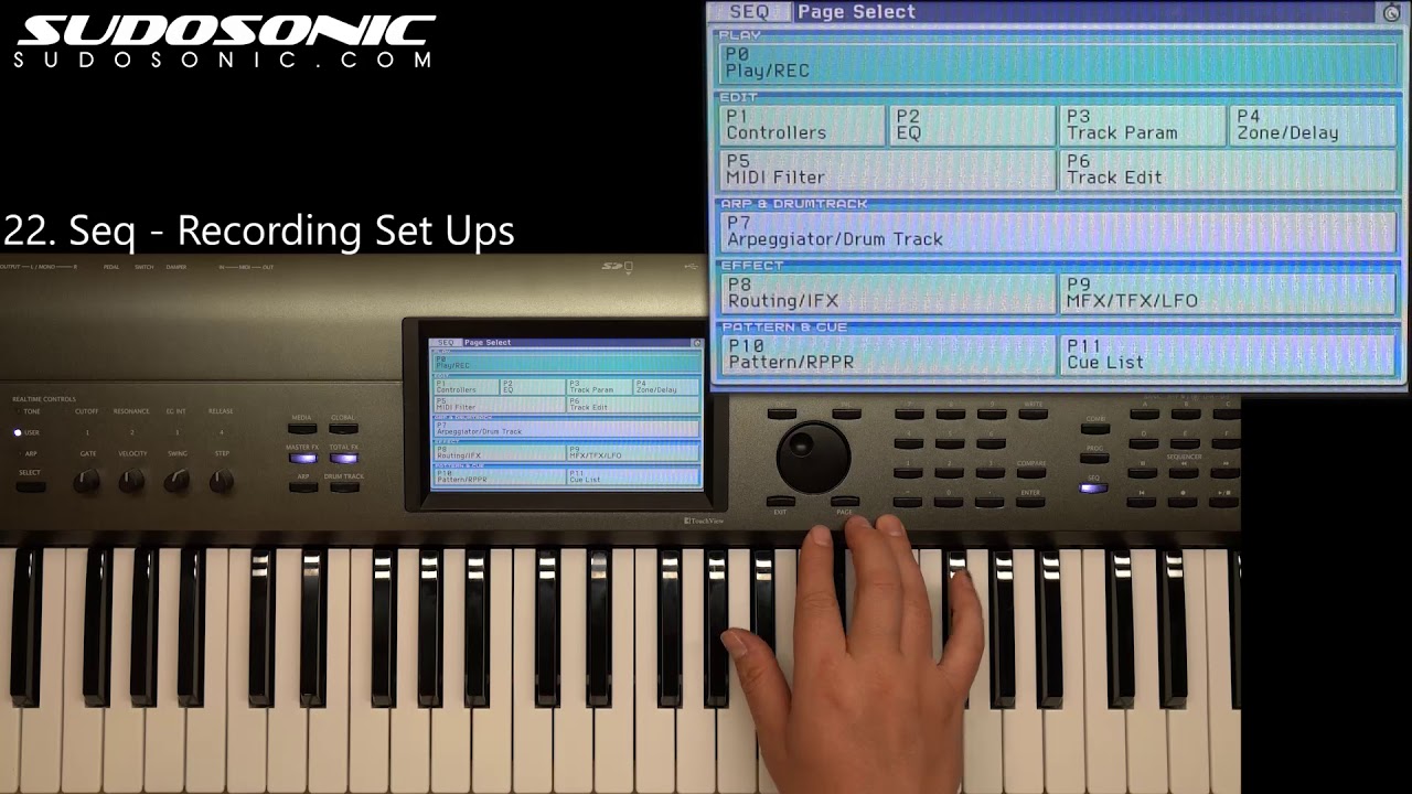 (sudosonic.com) Korg Krome Tutorial: Lesson 22: Sequencing - Recording Set-ups
