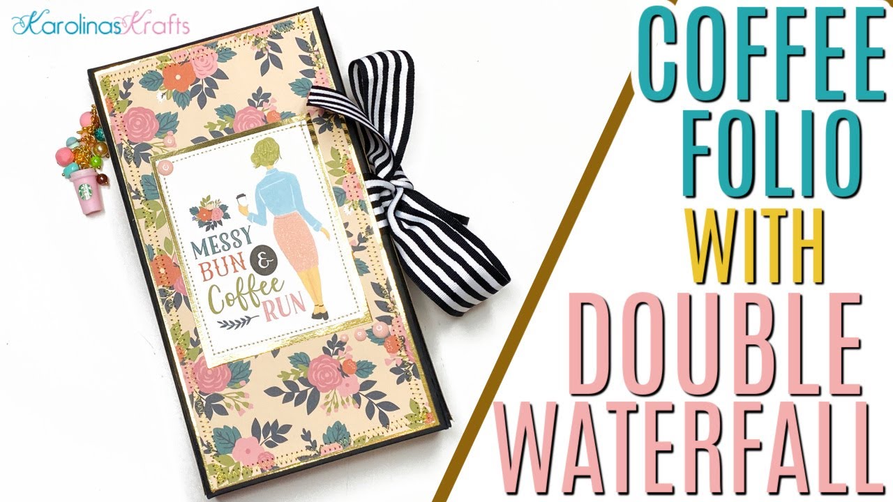 Coffee Themed Trifold Waterfall Folio Album using the Coffee Collection by Echo Park