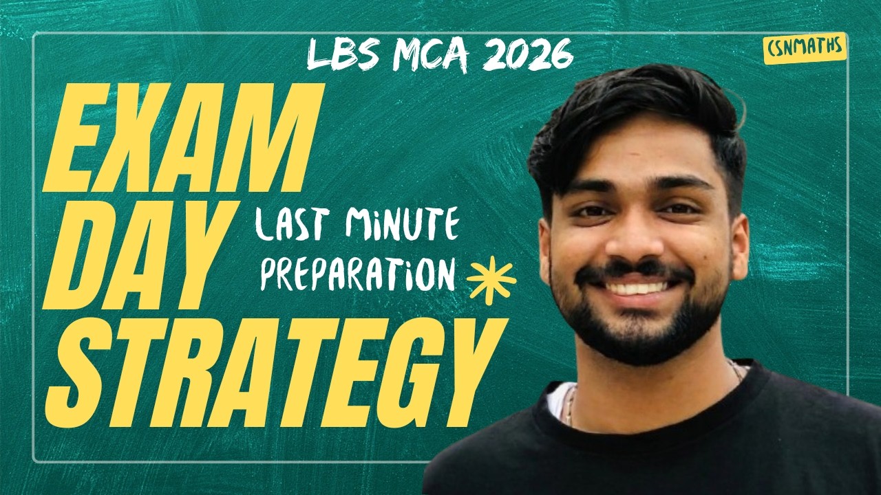 DON'T DO THESE Mistakes in Tomorrow's Exam! ❌|LBS MCA 2026 |